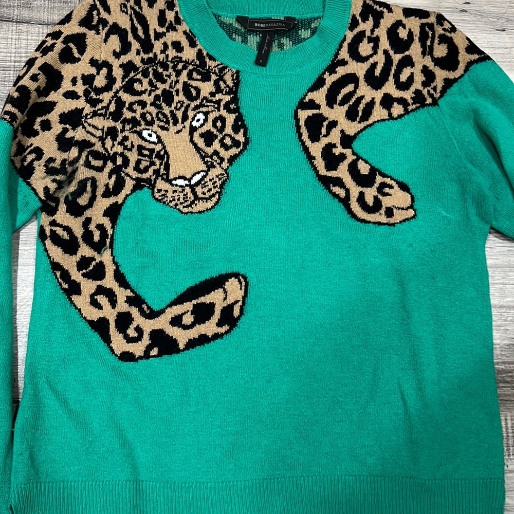 BCBG Cheetah Sweater